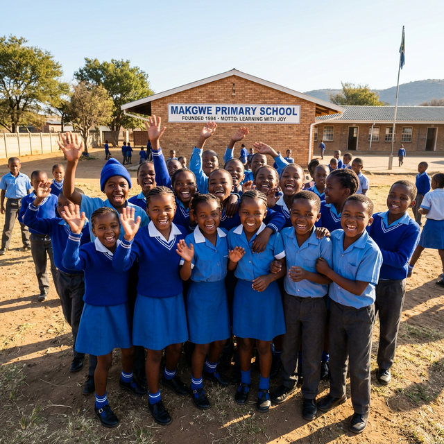 Happy Learners at Makgwe Primary